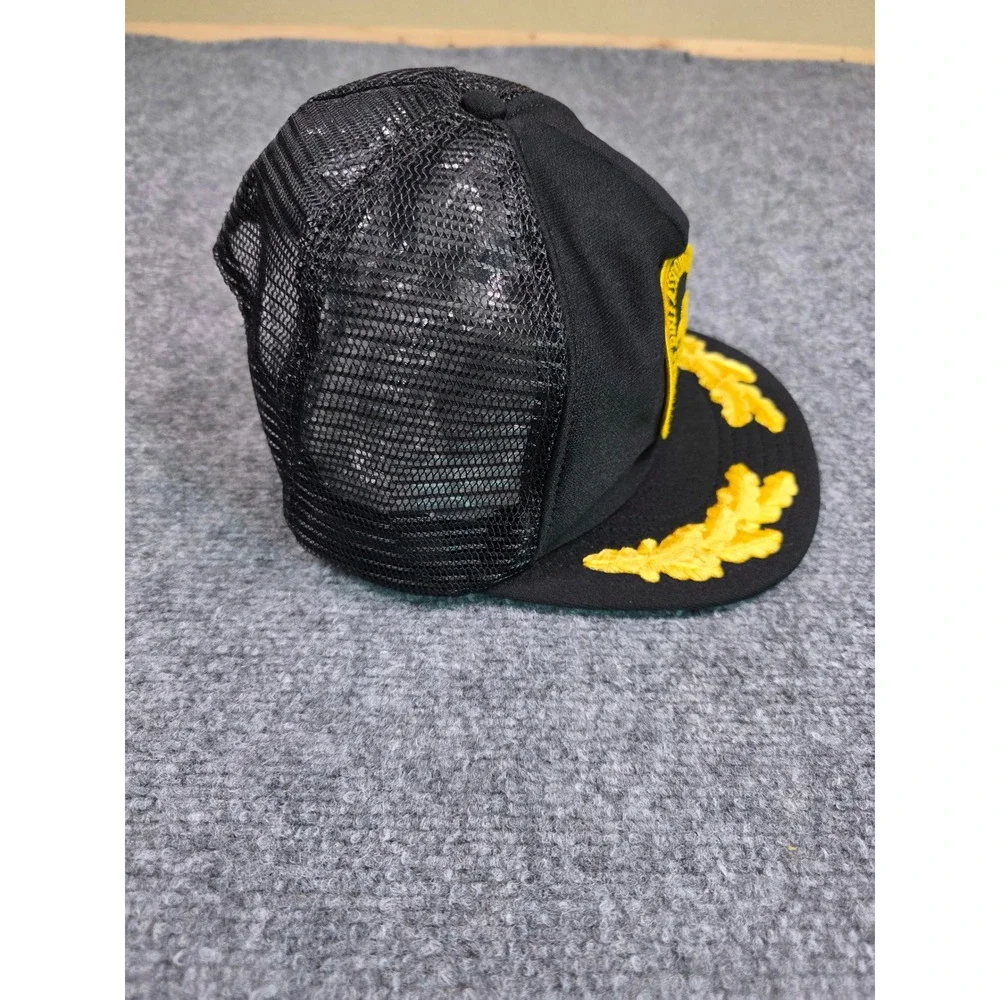 Vintage NRA Trucker Hat Mens OSFA Black Scrambled Eggs Mesh Snapback Made in USA